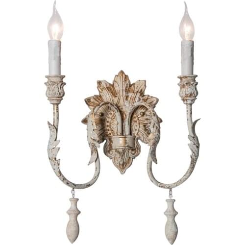 French Style Vintage Ornament Aisle Corridor Wall Lamp Stairs American Bedroom Bedside Lamp Living Room Background Wall Lamps