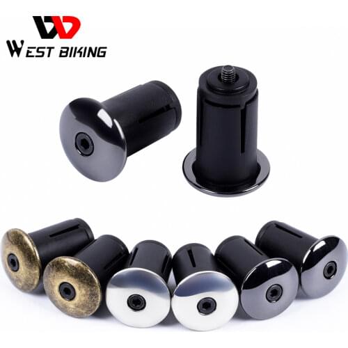 WEST BIKING Bicycle Grip Handlebar End Cap Lightweight Cycling MTB Road Bike Bar End Plugs For Bike Handlebar End Plugs 1 Pair