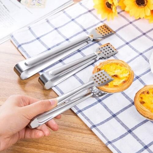 Barbecue Salad Food Clip BBQ Tongs Stainless Steel Long Food Clips Bread Clamp Grill Tongs Kitchen Baking Tool Buffet