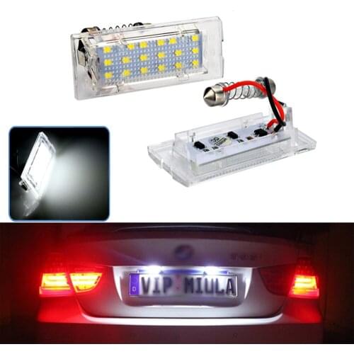 2PCS CANBUS Car LED Number License Plate Light For All Car E53 X5 1999-2003 E83 X3 03-10 NJ88 Trunk Bulbs 6000K White DC12V Lamp