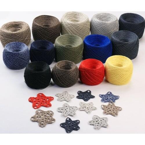 200g Single strand linen threads 1mm Medium thickness Yarn for crochet Summer Knit hat flaxen thread Knitting Yarn bag ZL59