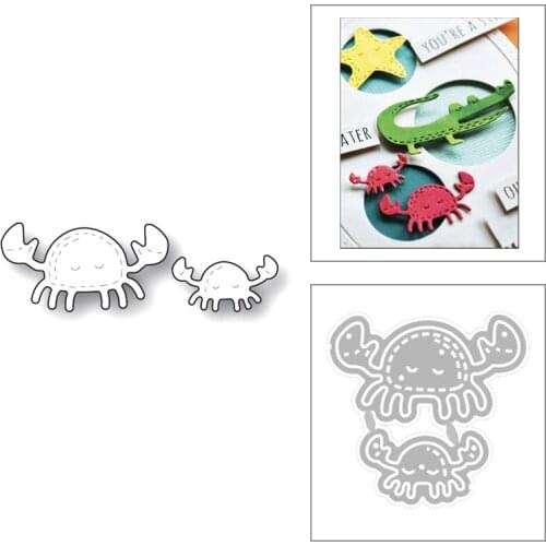 2020 New Lovely Animal Crab Sewing Thread Embossing Metal Cutting Dies For DIY Scrapbooking Album Greeting Card Making No Stamps