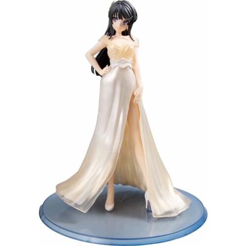 23cm Aniplex Puberty Idiot Don't Be A Bunny My Dream Sakurashima Hemp Clothes Wedding Dress