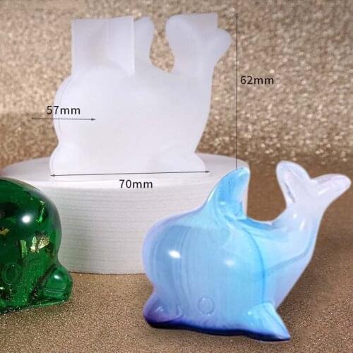 3D Dolphin Silicone Mold Resin Casting Epoxy Decoration Mould Crafts Tool