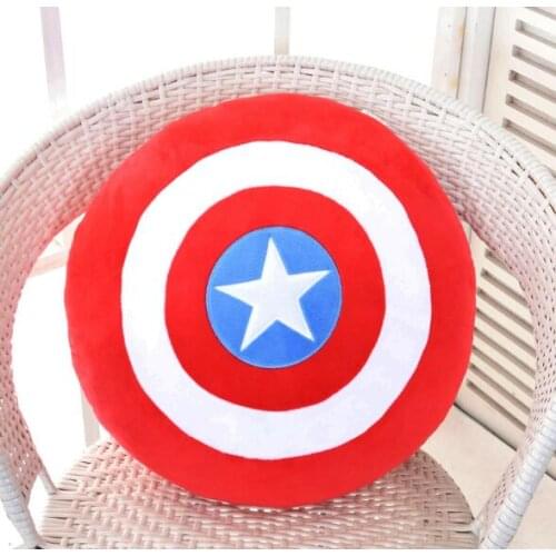 40cm The Avengers Super Heroes Captain America 2 Shields Plush Toys Pillow Soft Stuffed Doll Birthday Gifts For Children