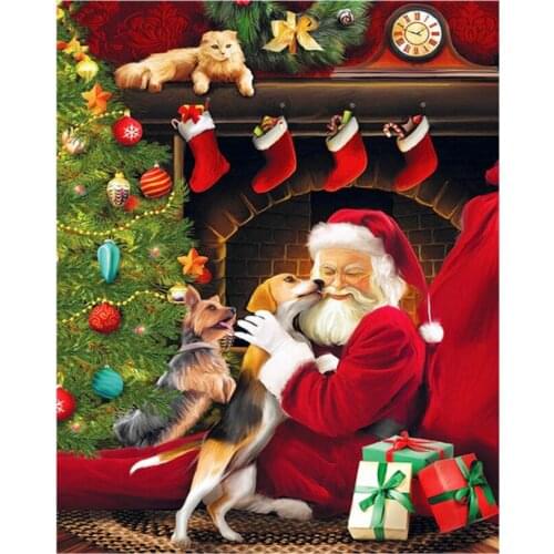Santa claus diamond painting full christmas rhinestone embroidery mosaic stickers decor diamond dot tapestry posters wall papers