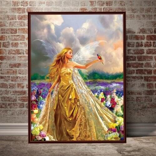 Diamond Painting Woman Flower Angel 5D DIY Crystal Art Full Drill Cross Stitch Kits Mosaic Rhinestones Embroidery Home Decor