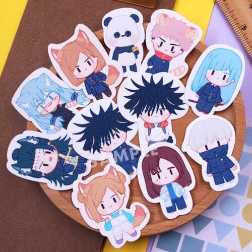 Anime 20pcs/1pack Jujutsu Kaisen Stickers Crafts Scrapbooking Stickers Book Student Label Decorative Sticker Stationery