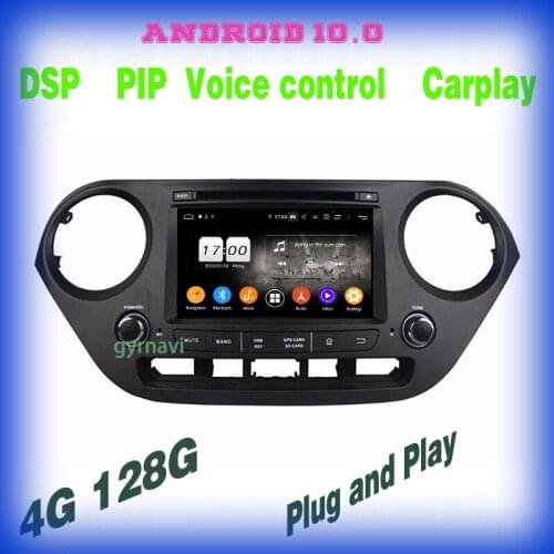 PX6 voice control Android 10.0 Car GPS Radio dvd Player for hyundai I10 2013 2014 2015 2016 2017 2018 with 4+128GB Auto Stereo