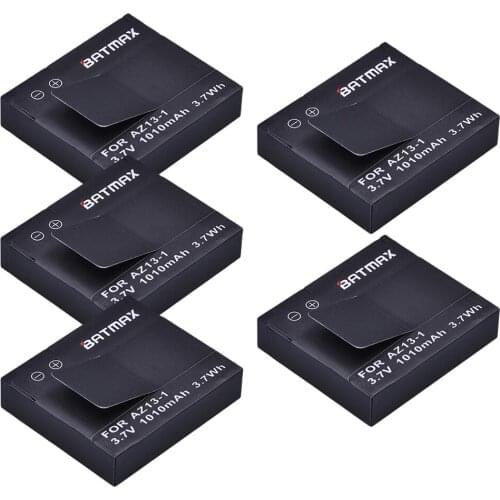 Batmax 5pc 3.7V 1010mAh Batteries for Xiaomi Yi battery AZ13-1 Li-ion Battery For Xiaomi Yi Action Cameras
