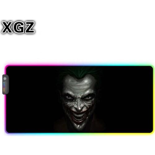 XGZ Movie Clown RGB Big Mouse Pad Color Luminous LED Computer Notebook Office Keyboard USB Interface Gaming Accessories Desk Mat
