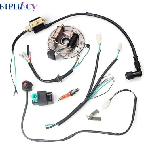 BTRLIACY For 50-125cc Kick Start Dirt Pit Bike Wire Harness Wiring Loom CDI Coil 4 Stroke Wholesale Quick delivery