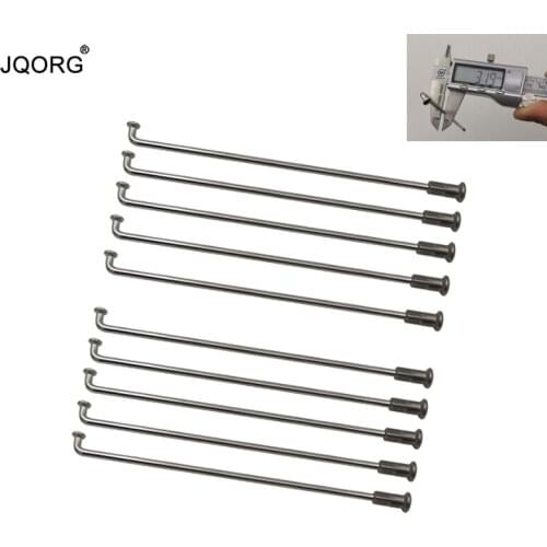 JQORG 10 Gauge Diameter 3.2mm Material 304 Stainless Steel J-bend Round Body Equal Diameter Electric Motorcycle Spokes With Caps