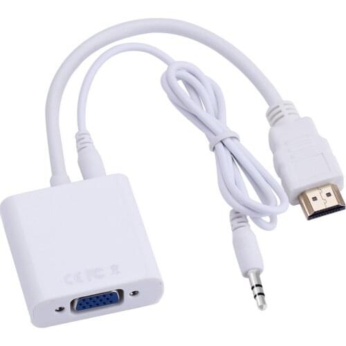 HDMI to VGA Adapter Cable HDMI to VGA Converter Adapter for PS3 PS4 Laptop TV Box HDTV XBOX Support 1080P with Audio Cable