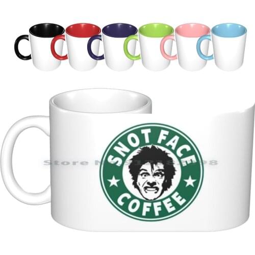 Snot Face Coffee Ceramic Mugs Coffee Cups Milk Tea Mug Snot Face Snot Face Coffee Rik Mayal Rik Mayall Rick Mayall Drop Dead