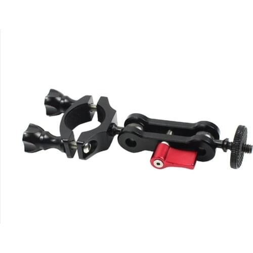 360°Motorcycle Bike Camera Holder Handlebar Mount Bracket 1/4 Metal Stand for GoPro Hero9/8/7/6/5/4/3+ Action Cameras Accessory