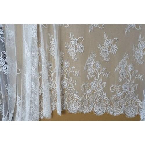 3M/ LOT 150cm hot sale solid color French Chantilly lace fabric and trim colors for choice DIY kid dress shirt skirt accessory