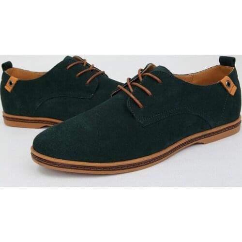 New Mens Casual Dress Formal Oxfords Shoes Wing Tip Suede Leather Flats Lace Up Big Size Shoes 38-48