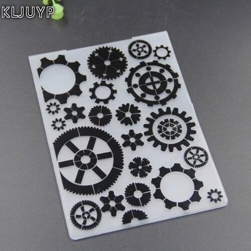 KLJUYP Gear Plastic Embossing Folders for DIY Scrapbooking Paper Craft/Card Making Decoration Supplies 191