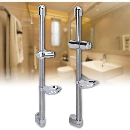 A Set Shower Rod Soap Dish Lifter Pipe ABS Lifting Frame Adjustable Head Holder