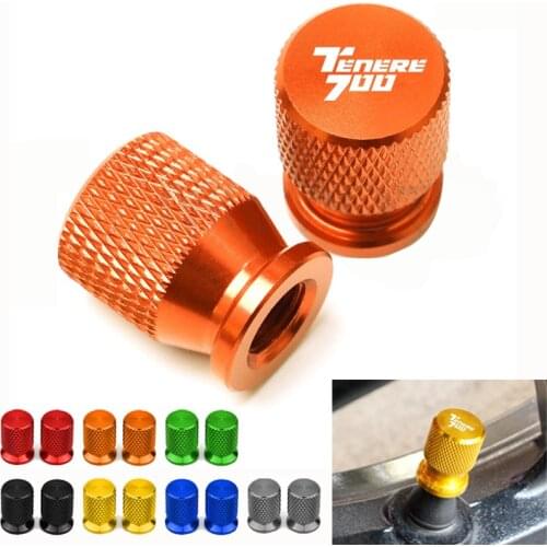 With logo TENERE700 For Yamaha TENERE 700 2019 2020 Motorcycle Accessorie Wheel Tire Valve Stem Caps CNC Airtight Covers
