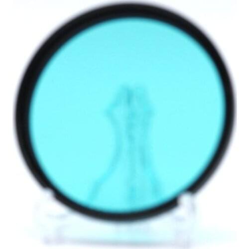 Uv ir cut 77mm rounded with metal frame ring blue color filter BG39