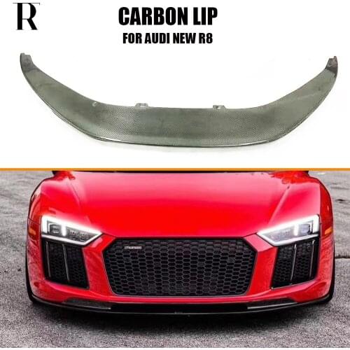 R8 carbon Fiber Front Bumper Chin Lip Spoiler Protector for R8 V8 V10 2016 - 2019 Auto Racing Car Styling Racing Kit