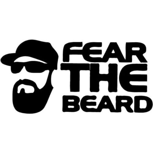 15cm*7.3cm Fear The Beard Vinyl Fashion Window Decals Accessories C5-1255