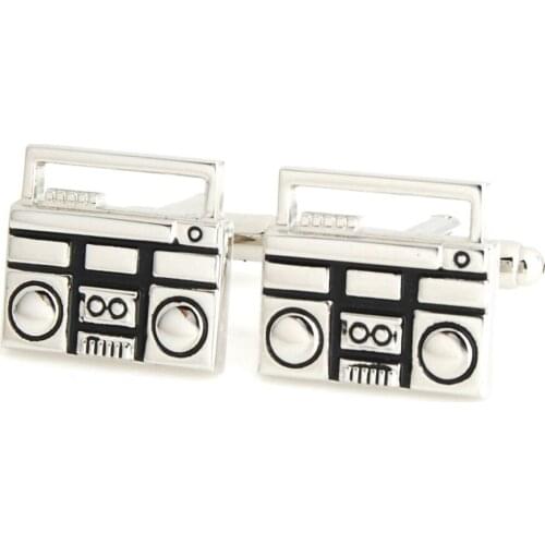 YH-1669 Novelty Radio and Tape Music Cufflinks - Factory Direct Wholesale