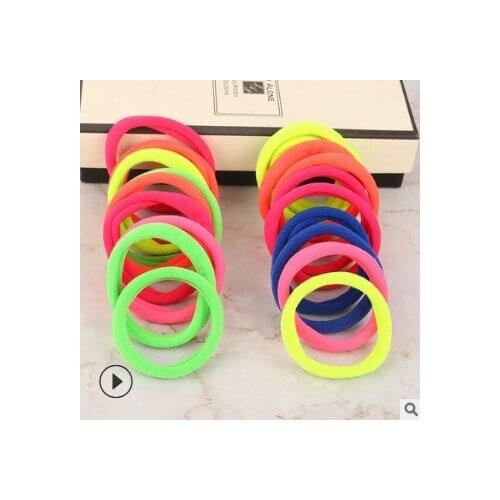 1000pcs/lot DIY Simple Multi/Black Fabrics Seamless Rubber Band High Resilience Towel Hair Bands Styling Tools Accessories HA688