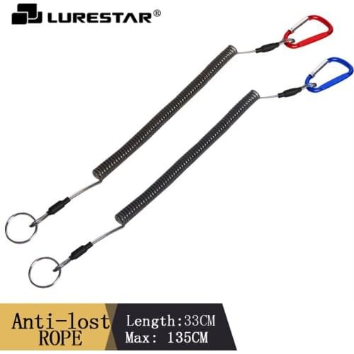 2PCS Stretched135cm Anti-Lost-Rope Holder-Cord Security-Gear-Tool Spring Retractable Elastic Tactical Fishing-Tackle-Accessories
