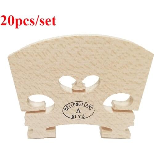 20 pcs 4/4 3/4 1/2 1/4 1/8 1/10 1/16 violin C level Heilongjian Maple horse bridge, bridge code, violin accessories
