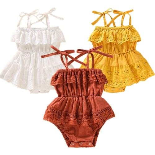 2021 Summer Baby Clothes Baby Girl Romper Jumpsuit Newborn Suspender Romper Baby Christmas Birthday Party Costume 1-4 Years