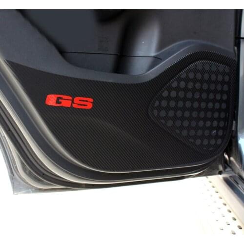 4PCS for MG GS 2015-2016 Carbon fiber stickers door anti pad dirty anti scratch protective pad decoration