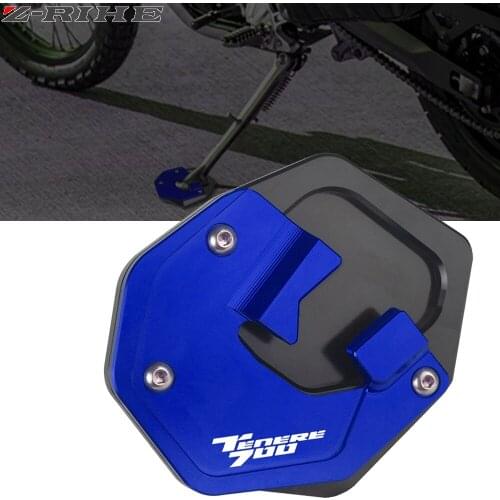 Aluminum Motorcycle Side Stand Pad Plate Kickstand Foot Enlarger Support Extension For Yamaha Tenere 700 XTZ700 XTZ690 2019-2021