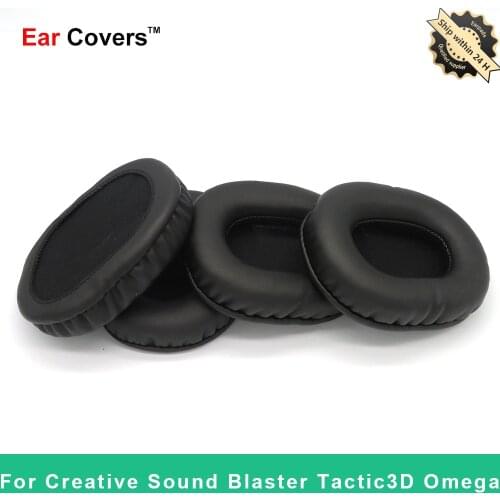 Ear Pads For Creative Sound Blaster Tactic3D Omega Headphone Earpads Replacement Headset Ear Pad PU Leather Sponge Foam
