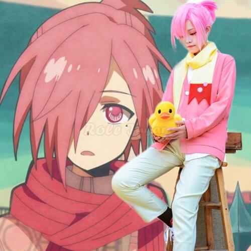 Anime Cosplay Toilet-bound Hanako-kun Mitsuba Costume Pink Wig Women Girls Halloween Stage Show Clothes C130M130