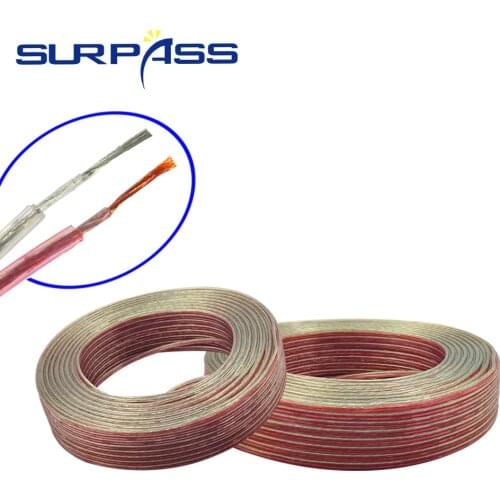 DIY High End Speaker Cable HIFI Oxygen Free Pure Copper Audio Cable Stereo for Home Theater System Amplifier Speaker Wire DJ KTV