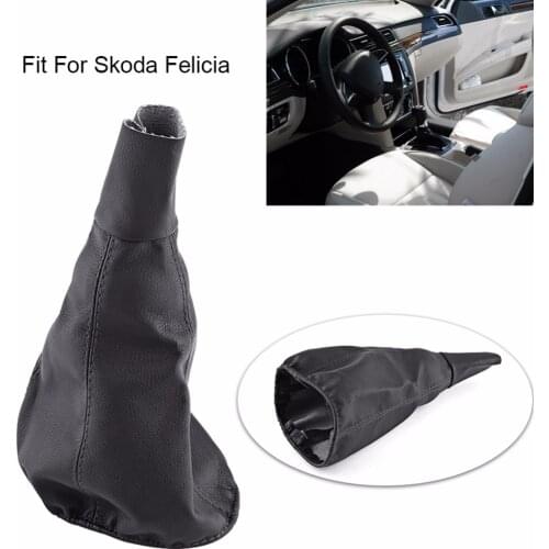 Car Gear Shift Stick Gaiter Boot PU Leather Dust Cover Replacement For Skoda Felicia Car-Styling Gear Shift Cover