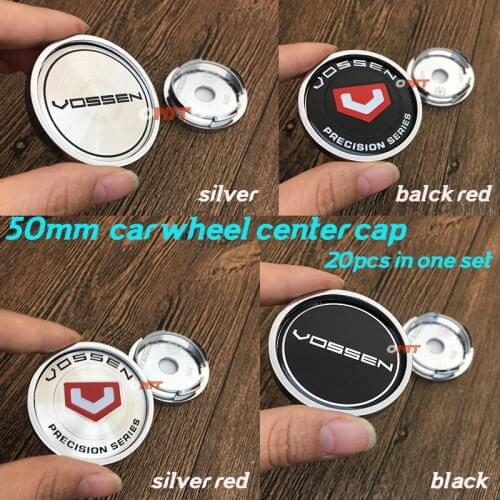 Car Accessorie 20pcs/set VOSSEN logo decal sign emblem 50mm 5cm Wheel rim badge decoration Wheel center cap covers for all cars