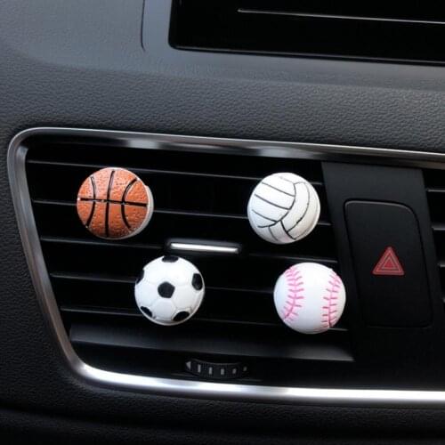 Car Air Freshener Holder Ball Pattern Smooth Surface Resin Auto Air Outlet Freshener Perfume Clip Car Accessories Ornament