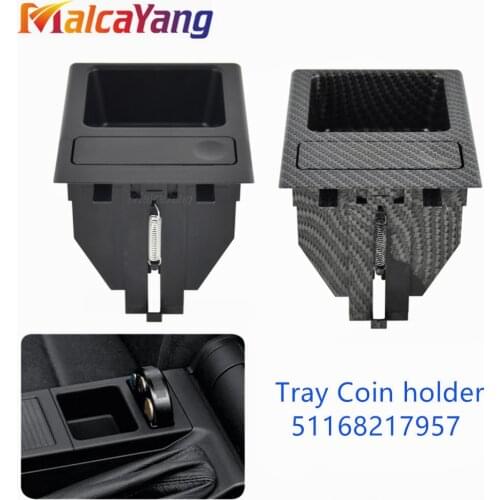 For Bmw E46 325 3 Series 1999-2006 51168217957 Car Black/Carbon Fiber Front Centre Console Storage Tray Coin Box Car-styling