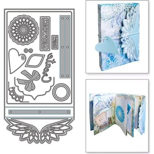 Large Loose-Leaf Cutting Dies Stamps Die Scrapbooking Mold Cut Childrens Handmade Tools DIY Craft Decoration Metal Die New 2021
