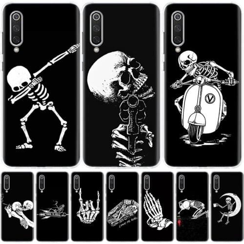 Spooky Skull Funny Dance Skeleton Silicon Phone Case For Xiaomi Redmi Note 10 9 8 9S 8T 7 6 5 6A 7A 8A 9A 9C Pro Customized Cove