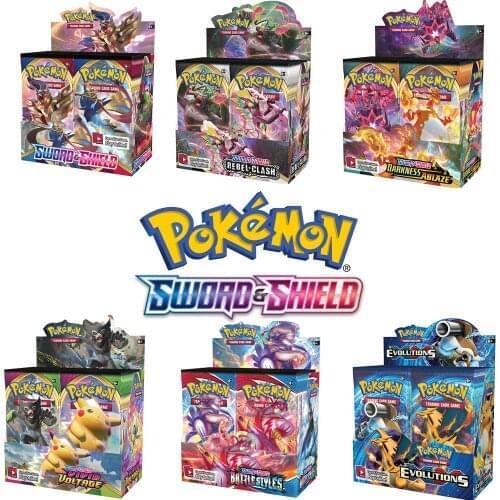 324 Pcs/360Pcs Pokmon Cards Tcg: Sword & Shield All collections Booster Display Box (36 Packs) Game Kids Collection Toys Gift
