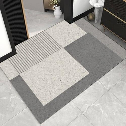 Modern Home Door mat Kitchen Bedroom Living Room Carpet PVC Silk Loop Dustproof Anti-slip Mat Custom Rectangle Entrance Door Mat