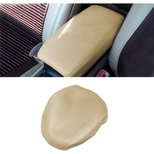 Beige Color For Honda Civic 8th Gen Sedan 2006 2007 2008 2009 2010 2011 Microfiber Leather Center Control Armrest Box Cover Trim