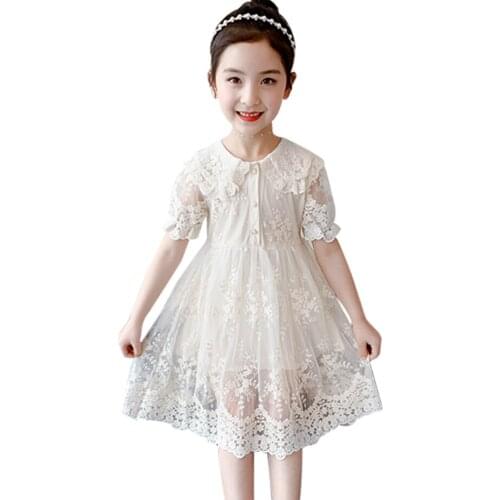 Dresses For Girls Floral Girl Dress Lace Floral Children Party Dress Summer Girls Clothing 6 8 10 12 14