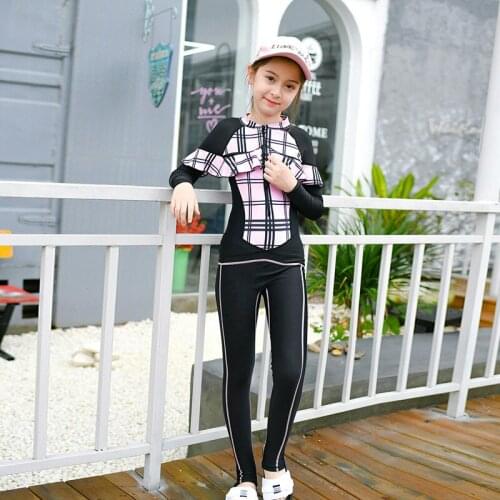 Swimsuit For Girls Kids 2020 Childrens Swimwear Clothes Bathing Suits Cuhk Tong Long Sleeve Lovely Drying Surfing Paisley