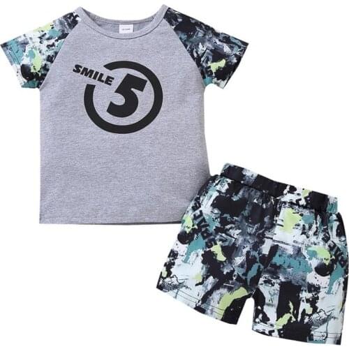 Summer Sets Europe And America Style New Plaid Monogrammed T-shirt And Shorts Two-piece Set 2021
